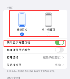 九真镇iPhone授权维修分享Safari浏览器如何切换标签栏位置 